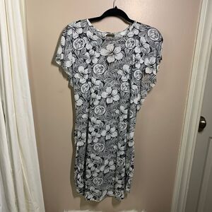 NWT Women's Buc-ee's Beaver Swimsuit One Piece All Over Print Coverup S/M
